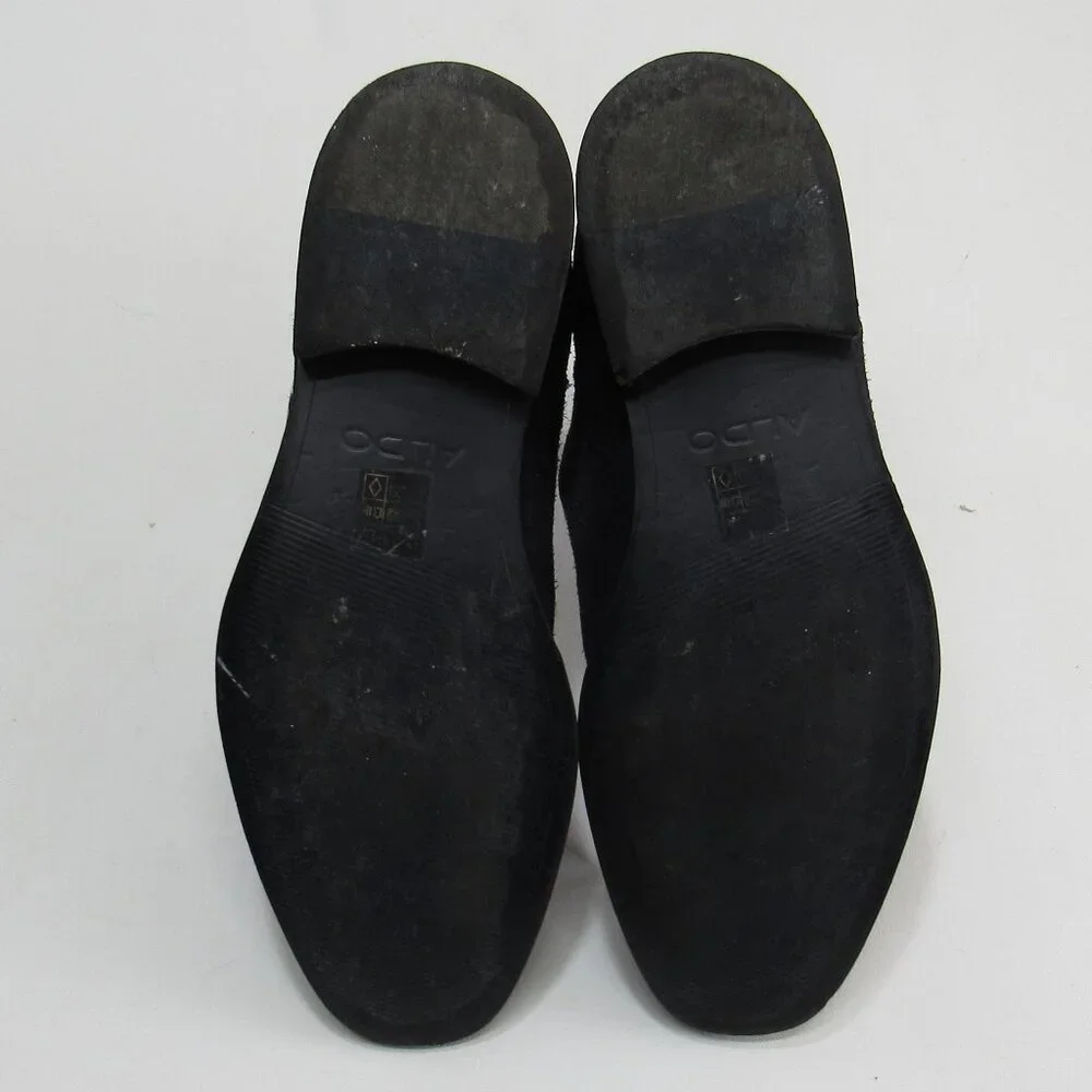 Aldo Men's Vianello Suede Chelsea Boots Size 9 - Navy Closed Square Toe Slip On